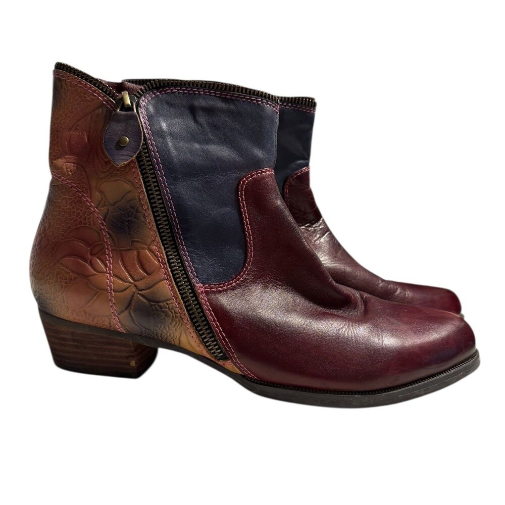 Spring Step L'Artiste Erminia Zippered Booties Sz 10 EU 41